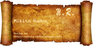 Mikita Rados névjegykártya